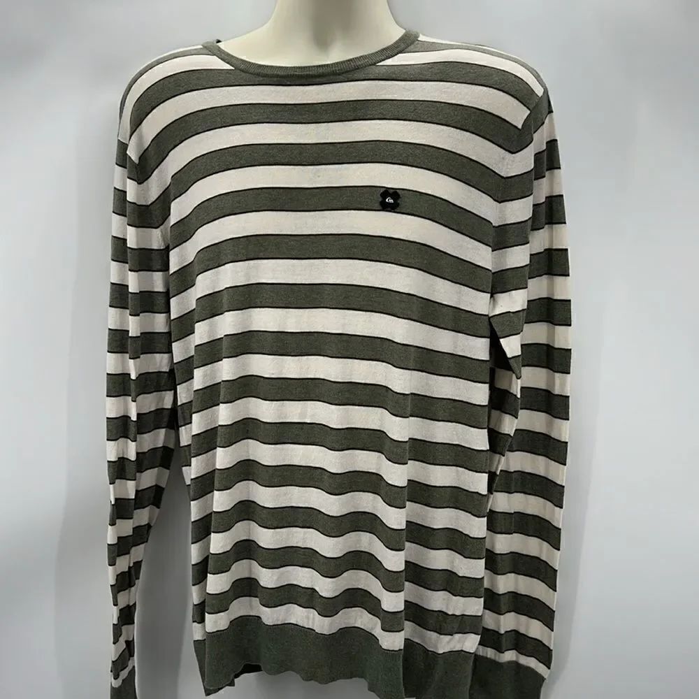 Quiksilver men’s striped long sleeve lightweight sweater